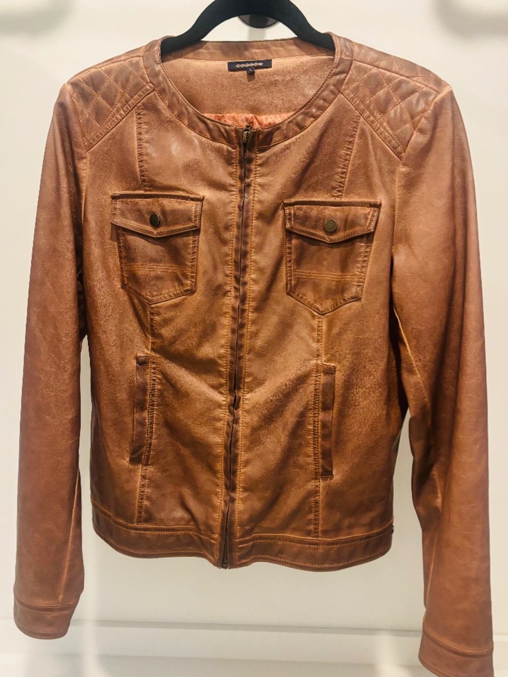 Bonobo Brown Leather Jacket, Size L